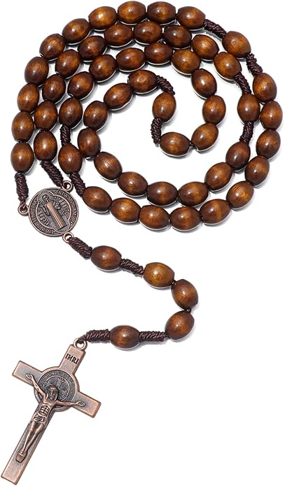 St. Benedict Medal Bethlehem Olive Wood Rosary