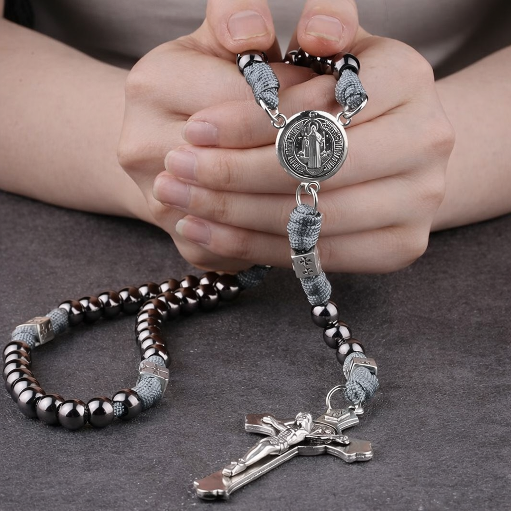 Stainless Steel St. Benedict Rosary