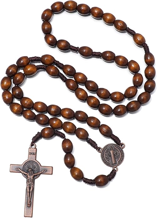 St. Benedict Medal Bethlehem Olive Wood Rosary